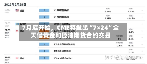 7月底开始	，CME将推出“7×24”全天候黄金和原油期货合约交易-第2张图片