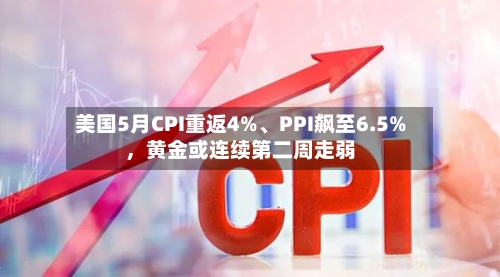 美国5月CPI重返4%、PPI飙至6.5%，黄金或连续第二周走弱-第3张图片