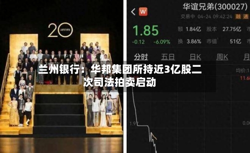 兰州银行：华邦集团所持近3亿股二次司法拍卖启动-第3张图片