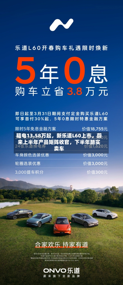租电13.58万起	，新乐道L60上市，蔚来上半年产品矩阵收官，下半年踏实卖车-第3张图片
