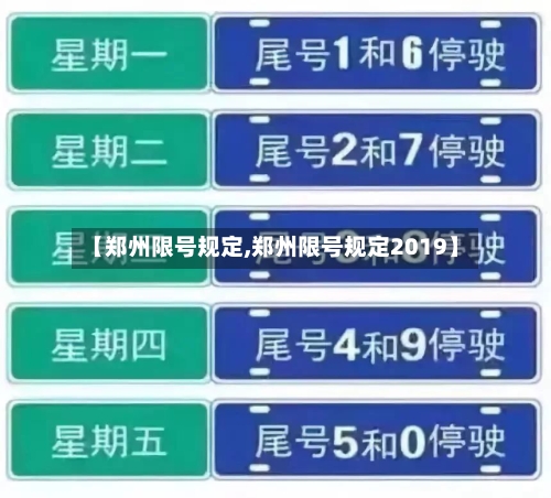 【郑州限号规定,郑州限号规定2019】-第3张图片